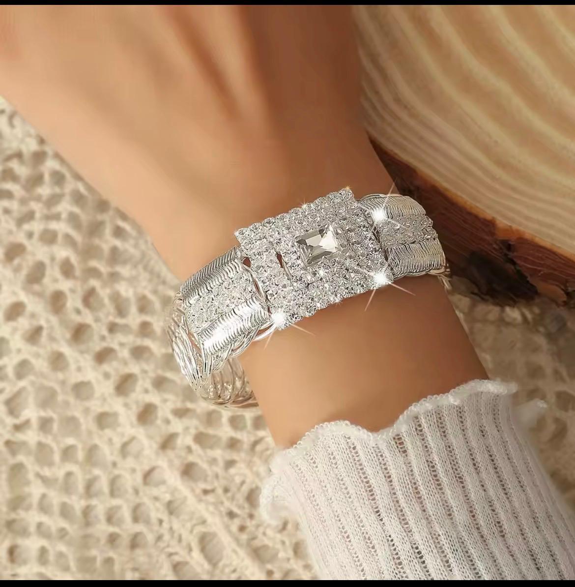 Silver Rhinestone Bracelet
