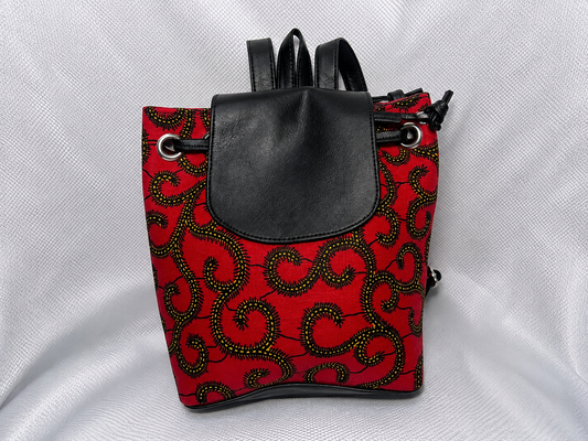 Red Heritage Print Mini Backpack