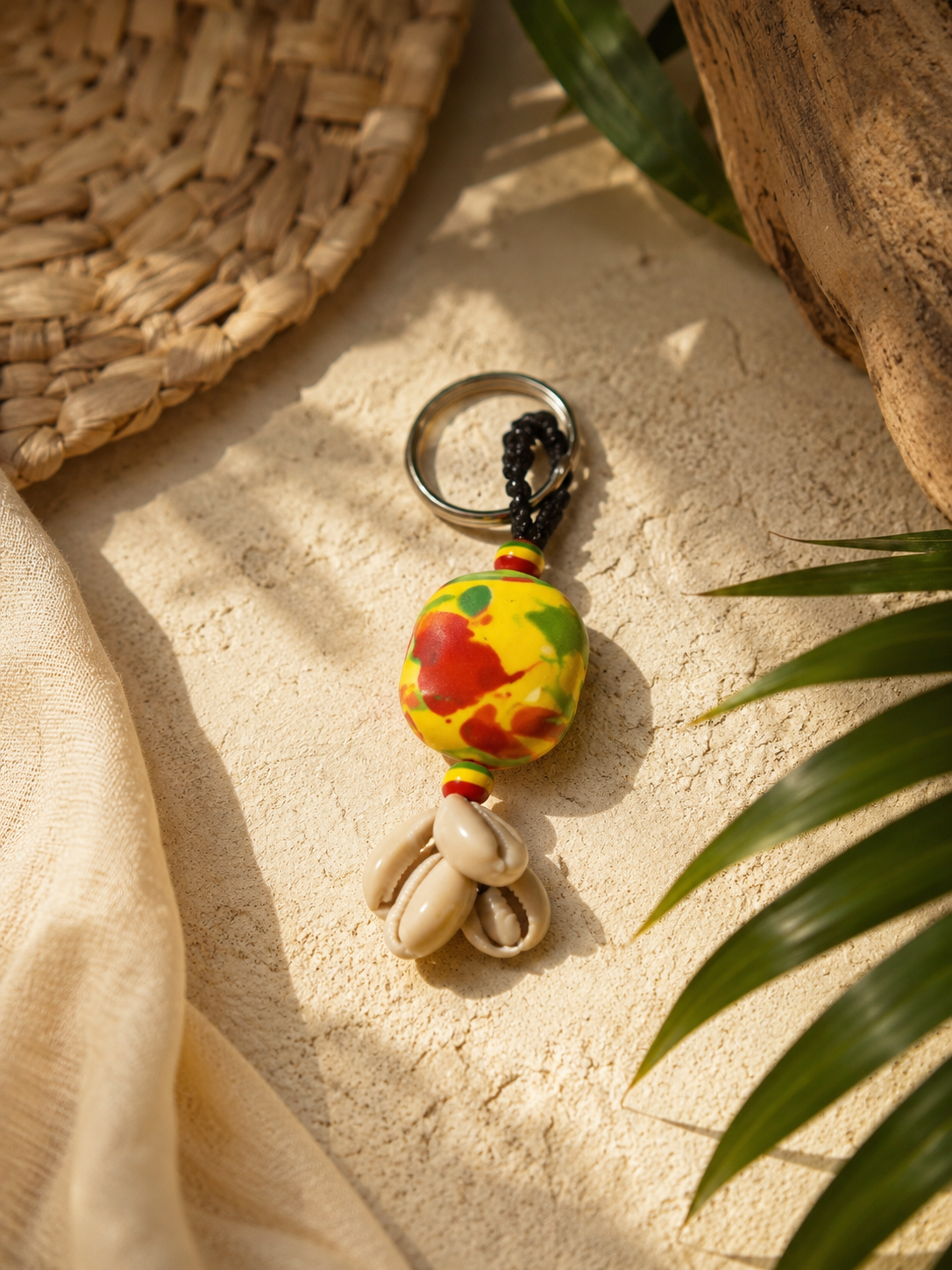 Sunrise Heritage beaded keychain.