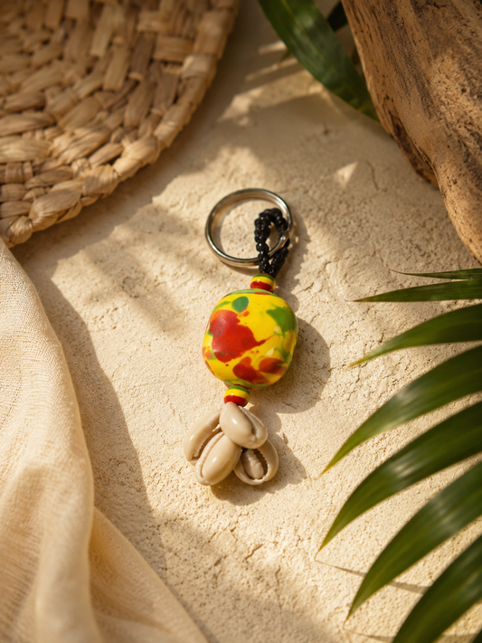 Sunrise Heritage beaded keychain.