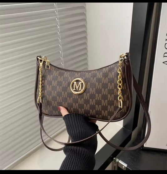 Brown monogram shoulder bag