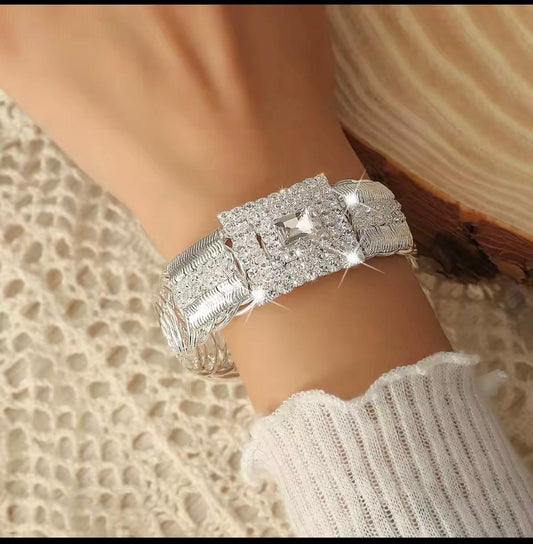 Silver Rhinestone Bracelet